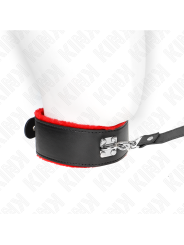 Kink - Collana Con Cintura 116 Cm Con Cinturino In Pelle Rosso Regolabile 40-48 Cm X 6 Cm - KINK COLLAR & GAG - Bondage | erosidea.com