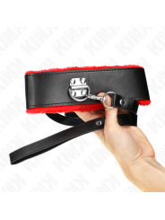 Kink - Collana Con Cintura 116 Cm Con Cinturino In Pelle Rosso Regolabile 40-48 Cm X 6 Cm - KINK COLLAR & GAG - Bondage | erosidea.com