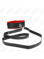 Kink - Collana Con Cintura 116 Cm Con Cinturino In Pelle Rosso Regolabile 40-48 Cm X 6 Cm - KINK COLLAR & GAG - Bondage | erosidea.com