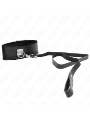 Kink - Collana Con Cintura 116 Cm Con Cinturino In Pelle Nera Regolabile 40-48 Cm X 6 Cm - KINK COLLAR & GAG - Bondage | erosidea.com