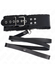 Kink - Collana Con Cintura 116 Cm Con Cinturino In Pelle Nera Regolabile 40-48 Cm X 6 Cm - KINK COLLAR & GAG - Bondage | erosidea.com