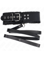Kink - Collana Con Cintura 116 Cm Con Cinturino In Pelle Nera Regolabile 40-48 Cm X 6 Cm - KINK COLLAR & GAG - Bondage | erosidea.com