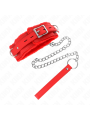 Kink - Collare Con Guinzaglio 65 Cm Con Restrizioni Rosso 36-42 Cm X 55 Cm - KINK COLLAR & GAG - Collari e Guinzagli | erosidea.com