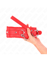 Kink - Collare Con Guinzaglio 65 Cm Con Restrizioni Rosso 36-42 Cm X 55 Cm - KINK COLLAR & GAG - Collari e Guinzagli | erosidea.com