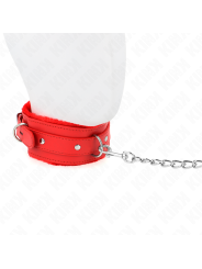 Kink - Collare Con Guinzaglio 65 Cm Con Restrizioni Rosso 36-42 Cm X 55 Cm - KINK COLLAR & GAG - Collari e Guinzagli | erosidea.com