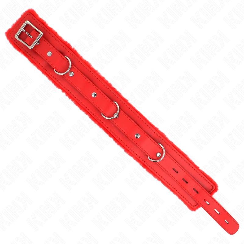 Kink - Collare Con Guinzaglio 65 Cm Con Restrizioni Rosso 36-42 Cm X 55 Cm - KINK COLLAR & GAG - Collari e Guinzagli | erosidea.com