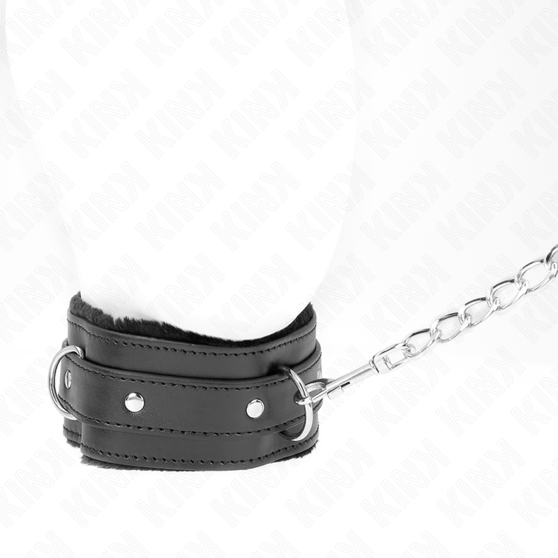 Kink - Collare Con Guinzaglio 65 Cm Con Restrizioni Nero 36-42 Cm X 55 Cm - KINK COLLAR & GAG - Collari e Guinzagli | erosidea.com