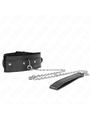 Kink - Collare Con Guinzaglio 65 Cm Con Restrizioni Nero 36-42 Cm X 55 Cm - KINK COLLAR & GAG - Collari e Guinzagli | erosidea.com