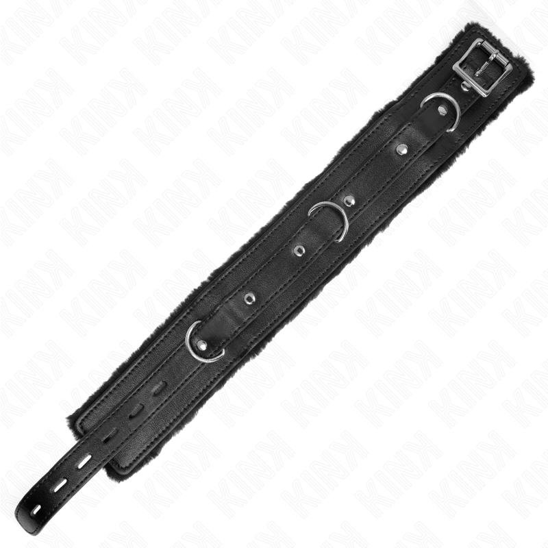 Kink - Collare Con Guinzaglio 65 Cm Con Restrizioni Nero 36-42 Cm X 55 Cm - KINK COLLAR & GAG - Collari e Guinzagli | erosidea.com
