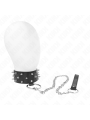 Kink - Collana Con Guinzaglio 65 Cm Con Borchie In Argento Modello 5 Regolabile 36-43 Cm X 5 Cm - KINK COLLAR & GAG - Collari e Guinzagli | erosidea.com