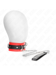 Kink - Collare Con Cintura 65 Cm Con Cinturino Rosso 54 X 45 Cm - KINK COLLAR & GAG - Collari e Guinzagli | erosidea.com