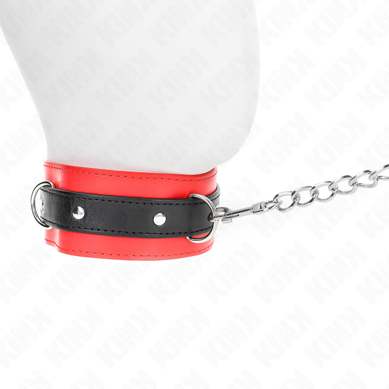 Kink - Collare Con Cintura 65 Cm Con Cinturino Rosso 54 X 45 Cm - KINK COLLAR & GAG - Collari e Guinzagli | erosidea.com