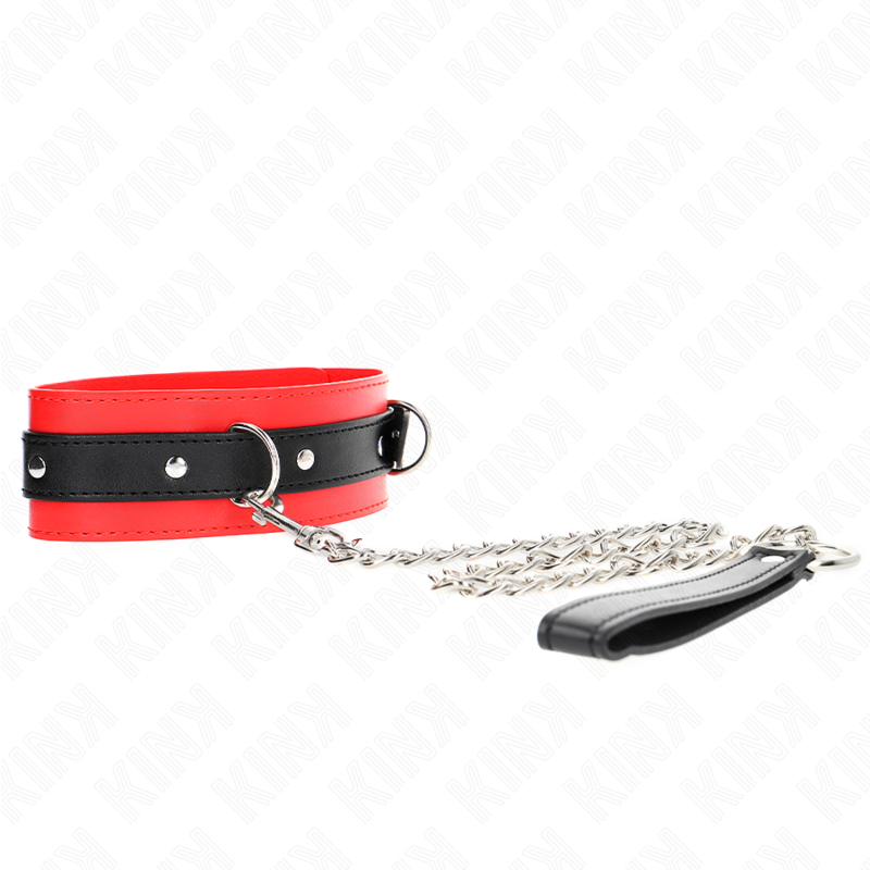 Kink - Collare Con Cintura 65 Cm Con Cinturino Rosso 54 X 45 Cm - KINK COLLAR & GAG - Collari e Guinzagli | erosidea.com
