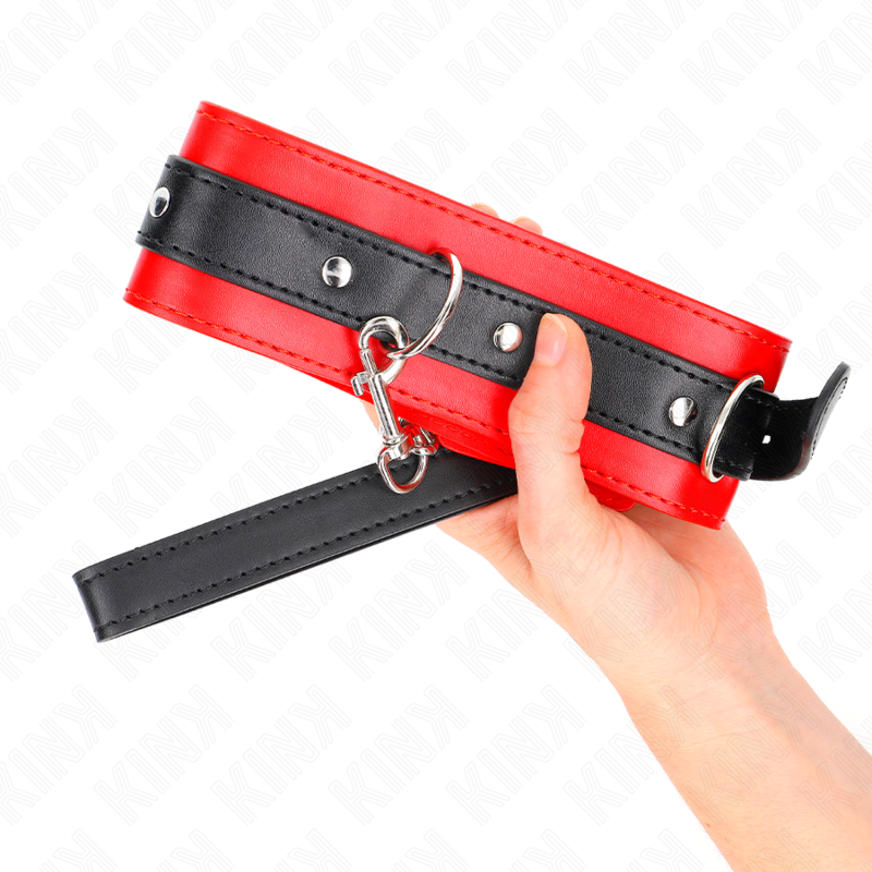 Kink - Collare Con Cintura 65 Cm Con Cinturino Rosso 54 X 45 Cm - KINK COLLAR & GAG - Collari e Guinzagli | erosidea.com