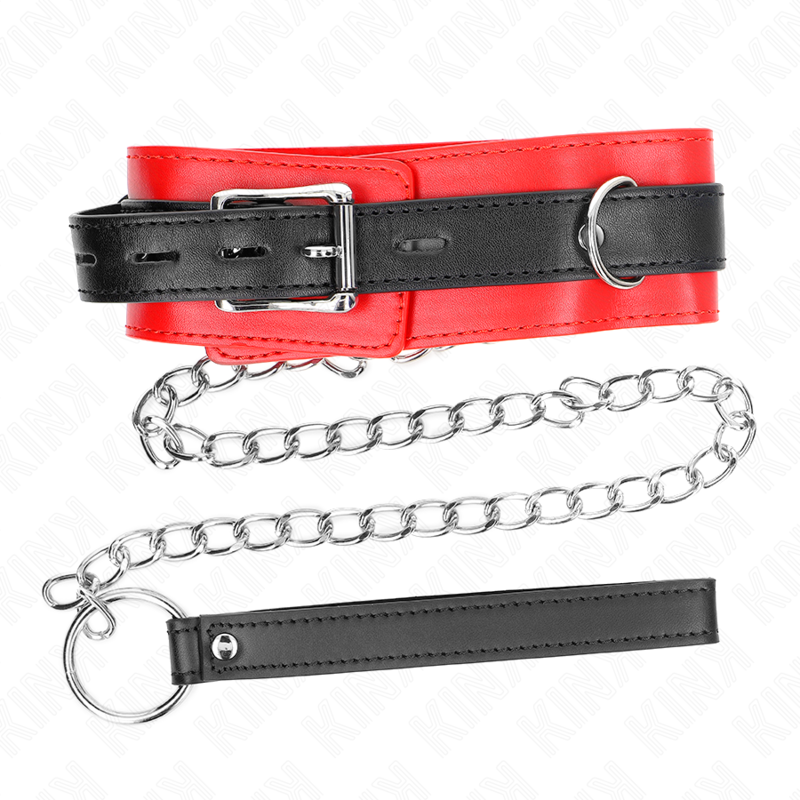 Kink - Collare Con Cintura 65 Cm Con Cinturino Rosso 54 X 45 Cm - KINK COLLAR & GAG - Collari e Guinzagli | erosidea.com