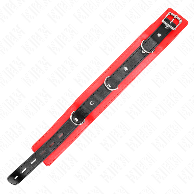 Kink - Collare Con Cintura 65 Cm Con Cinturino Rosso 54 X 45 Cm - KINK COLLAR & GAG - Collari e Guinzagli | erosidea.com
