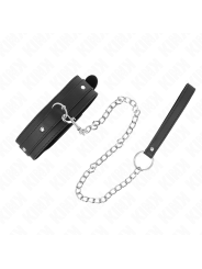 Kink - Collana Con Guinzaglio 65 Cm 1 Anello Regolabile 38-49 Cm X 5 Cm - KINK COLLAR & GAG - Collari e Guinzagli | erosidea.com