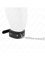 Kink - Collana Con Guinzaglio 65 Cm 1 Anello Regolabile 38-49 Cm X 5 Cm - KINK COLLAR & GAG - Collari e Guinzagli | erosidea.com