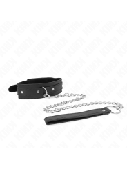 Kink - Collana Con Guinzaglio 65 Cm 1 Anello Regolabile 38-49 Cm X 5 Cm - KINK COLLAR & GAG - Collari e Guinzagli | erosidea.com