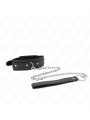 Kink - Collana Con Guinzaglio 65 Cm 1 Anello Regolabile 38-49 Cm X 5 Cm - KINK COLLAR & GAG - Collari e Guinzagli | erosidea.com