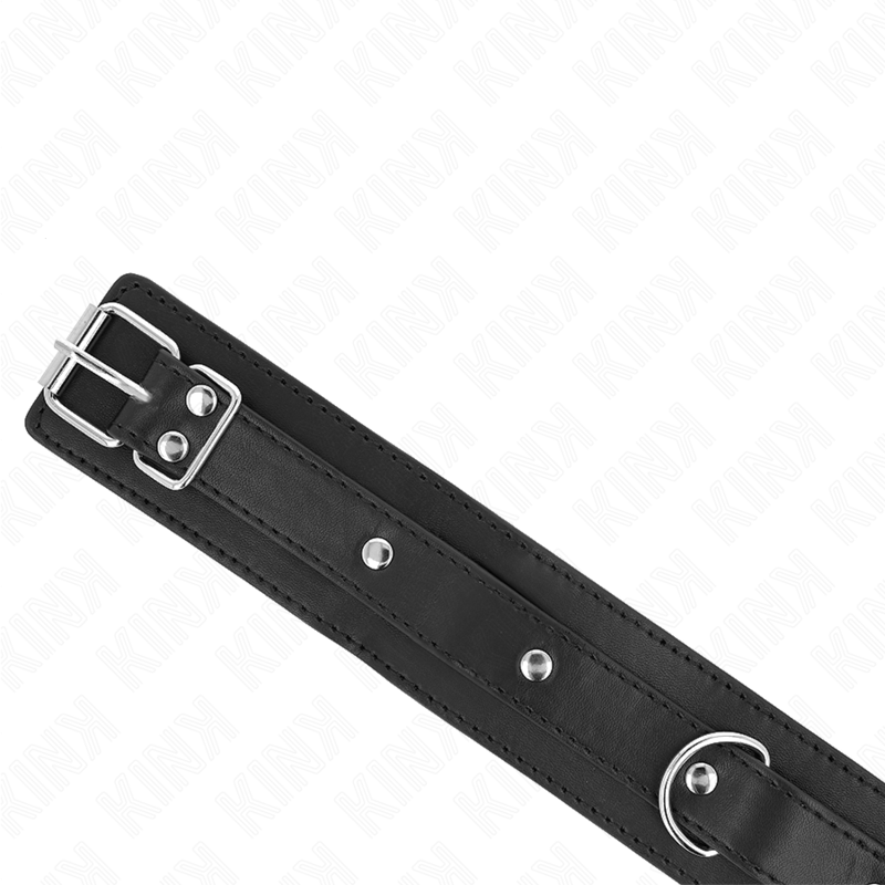 Kink - Collana Con Guinzaglio 65 Cm 1 Anello Regolabile 38-49 Cm X 5 Cm - KINK COLLAR & GAG - Collari e Guinzagli | erosidea.com