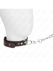 Kink - Collana Con Cinturino 65 Cm Dettagli Cuore 525 X 25 Cm - KINK COLLAR & GAG - Bondage | erosidea.com