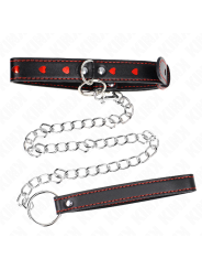 Kink - Collana Con Cinturino 65 Cm Dettagli Cuore 525 X 25 Cm - KINK COLLAR & GAG - Bondage | erosidea.com