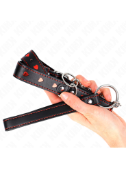 Kink - Collana Con Cinturino 65 Cm Dettagli Cuore 525 X 25 Cm - KINK COLLAR & GAG - Bondage | erosidea.com