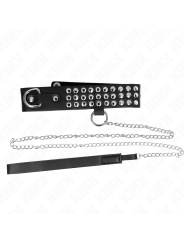 Kink - Collana Con Cinturino 65 Cm Con Lucidi Regolabile 37-42 Cm X 53 Cm - KINK COLLAR & GAG - Bondage | erosidea.com