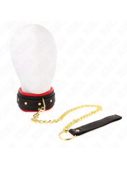 Kink - Collare Con Guinzaglio In Tessuto Tinto Regolabile 33-48 Cm X 57 Cm - KINK COLLAR & GAG - Collari e Guinzagli | erosidea.com