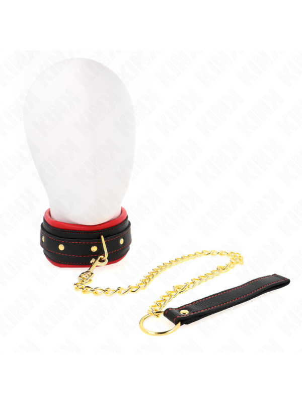 Kink - Collare Con Guinzaglio In Tessuto Tinto Regolabile 33-48 Cm X 57 Cm - KINK COLLAR & GAG - Collari e Guinzagli | erosidea.com