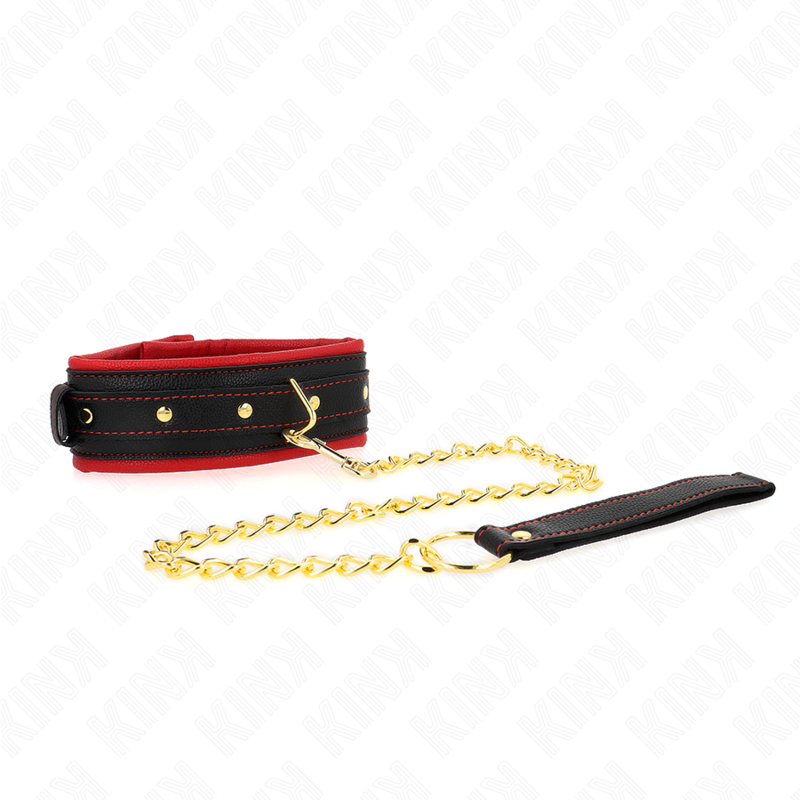 Kink - Collare Con Guinzaglio In Tessuto Tinto Regolabile 33-48 Cm X 57 Cm - KINK COLLAR & GAG - Collari e Guinzagli | erosidea.com