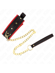 Kink - Collare Con Guinzaglio In Tessuto Tinto Regolabile 33-48 Cm X 57 Cm - KINK COLLAR & GAG - Collari e Guinzagli | erosidea.com