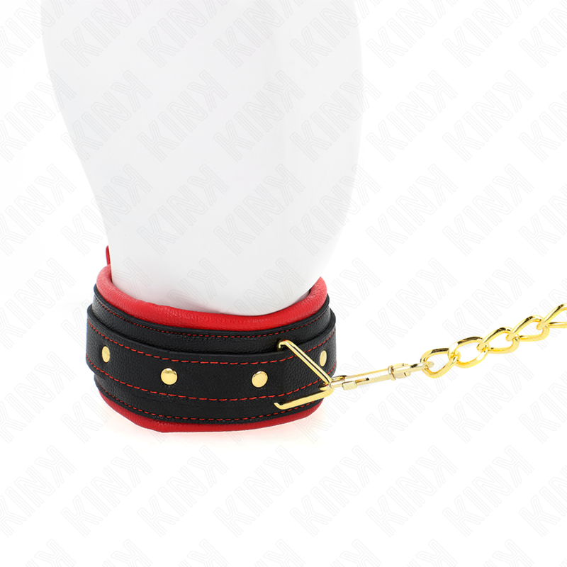 Kink - Collare Con Guinzaglio In Tessuto Tinto Regolabile 33-48 Cm X 57 Cm - KINK COLLAR & GAG - Collari e Guinzagli | erosidea.com