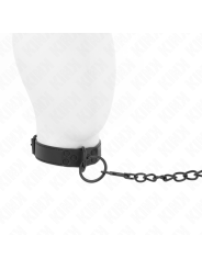 Kink - Collare Con Guinzaglio Scuro 65 Cm Regolabile 37-54 Cm X 3 Cm - KINK COLLAR & GAG - Collari e Guinzagli | erosidea.com