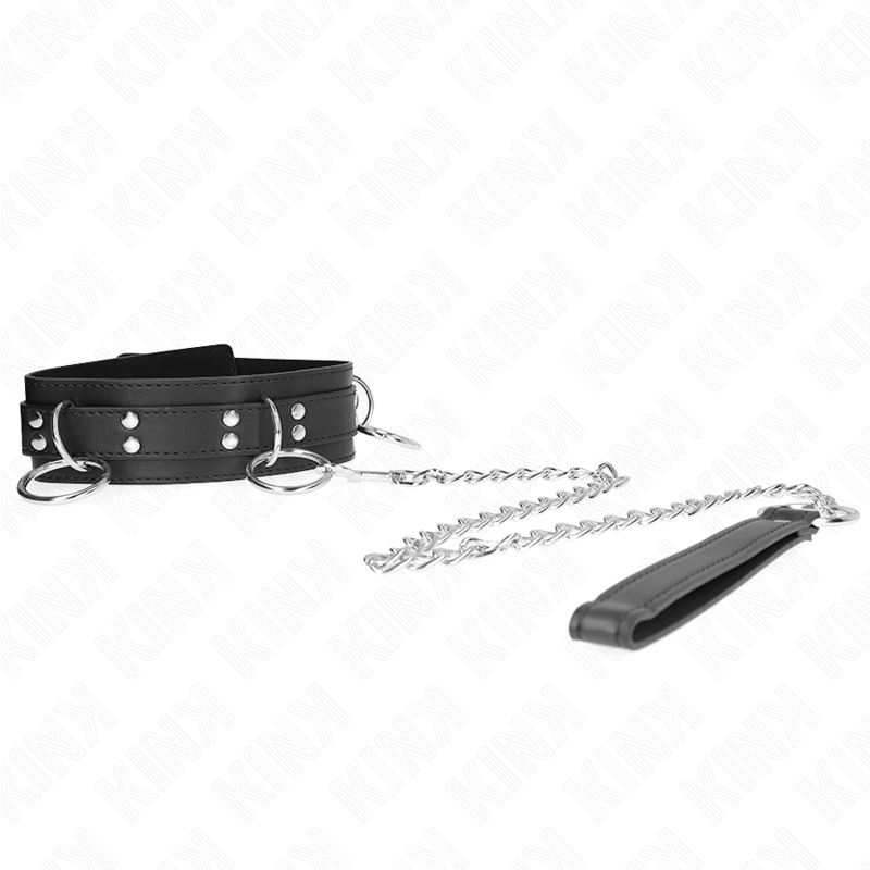 Kink - Collana Schiavit™ 3 Anelli Con Cinturino 80 Cm 53 X 5 Cm - KINK COLLAR & GAG - Bondage | erosidea.com