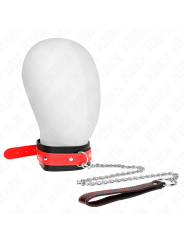 Kink - Collana Con Cinturino Rosso 65 Cm Regolabile 36-43 Cm X 5 Cm - KINK COLLAR & GAG - Bondage | erosidea.com