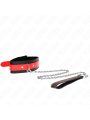 Kink - Collana Con Cinturino Rosso 65 Cm Regolabile 36-43 Cm X 5 Cm - KINK COLLAR & GAG - Bondage | erosidea.com