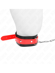Kink - Collana Con Cinturino Rosso 65 Cm Regolabile 36-43 Cm X 5 Cm - KINK COLLAR & GAG - Bondage | erosidea.com