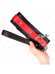 Kink - Collana Con Cinturino Rosso 65 Cm Regolabile 36-43 Cm X 5 Cm - KINK COLLAR & GAG - Bondage | erosidea.com