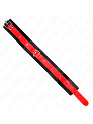 Kink - Collana Con Cinturino Rosso 65 Cm Regolabile 36-43 Cm X 5 Cm - KINK COLLAR & GAG - Bondage | erosidea.com