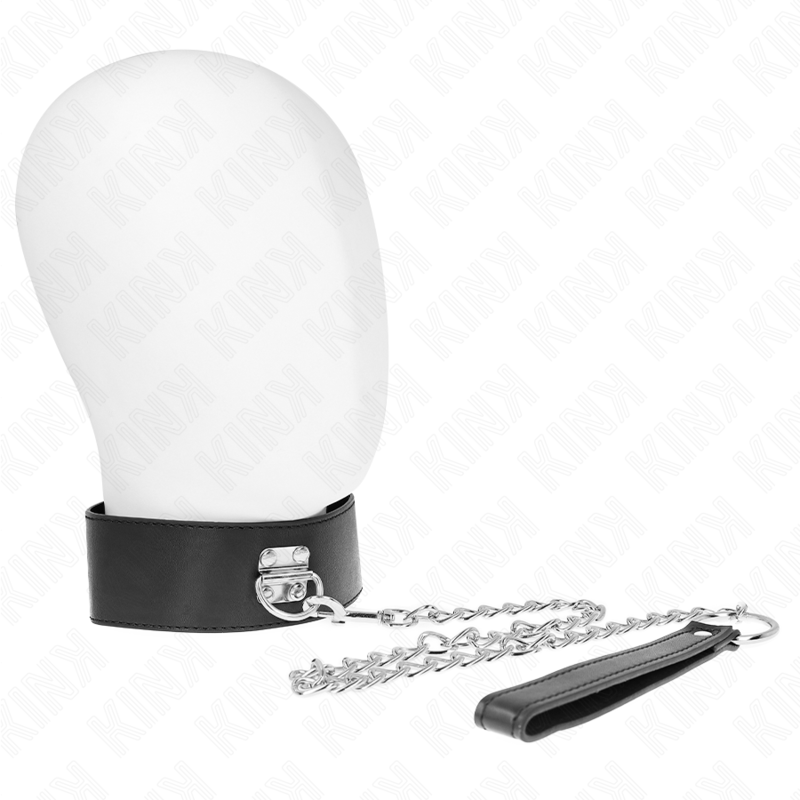 Kink - Collare Modello Base Con Guinzaglio 65 Cm Modello 0 - KINK COLLAR & GAG - Collari e Guinzagli | erosidea.com