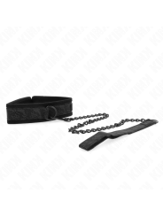 Kink - Collare Modello Base Con Guinzaglio 77 Cm Modello 5 Regolabile 34-54 Cm X 5 Cm - KINK COLLAR & GAG - Collari e Guinzagli | erosidea.com