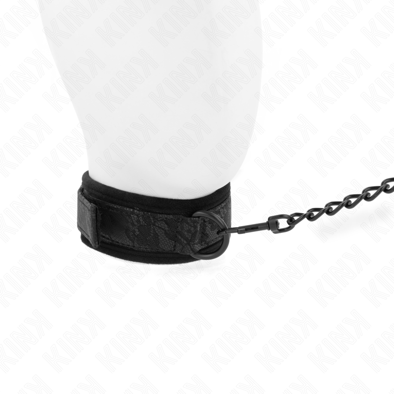 Kink - Collare Modello Base Con Guinzaglio 77 Cm Modello 5 Regolabile 34-54 Cm X 5 Cm - KINK COLLAR & GAG - Collari e Guinzagli | erosidea.com