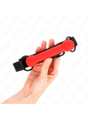 Kink - Bone Gag Con Cinturino In Similpelle Rosso Regolabile 41-57 Cm - KINK COLLAR & GAG - Ball Gag e Bavagli | erosidea.com