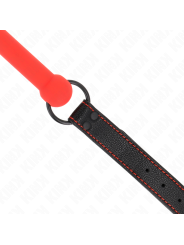 Kink - Bone Gag Con Cinturino In Similpelle Rosso Regolabile 41-57 Cm - KINK COLLAR & GAG - Ball Gag e Bavagli | erosidea.com
