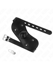 Kink - Maschera Bocca Ball Gag Con Serratura Regolabile 42-60 Cm - KINK COLLAR & GAG - Ball Gag e Bavagli | erosidea.com
