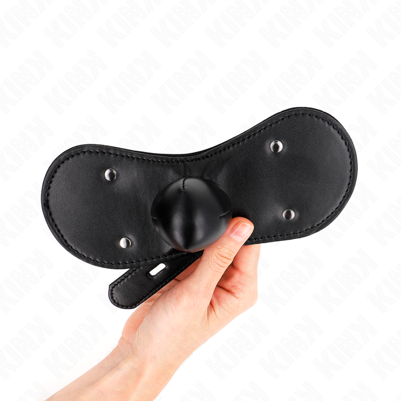 Kink - Maschera Bocca Ball Gag Con Serratura Regolabile 42-60 Cm - KINK COLLAR & GAG - Ball Gag e Bavagli | erosidea.com