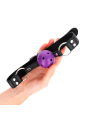 Kink - Palla Traspirante Bavaglio 4 Cm Con Doppio Rivetto Viola 625 X 25 Cm Regolabile 42-58 Cm - KINK COLLAR & GAG - Ball Gag e Bavagli | erosidea.com