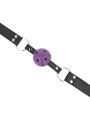 Kink - Palla Traspirante Bavaglio 4 Cm Con Doppio Rivetto Viola 625 X 25 Cm Regolabile 42-58 Cm - KINK COLLAR & GAG - Ball Gag e Bavagli | erosidea.com